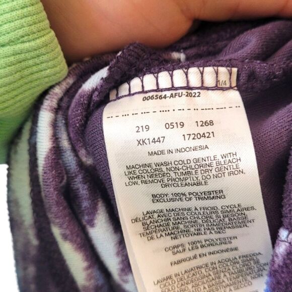 Columbia Purple Abstract Print Lightweight Fleece Quarter Zip Size M - Picture 5 of 6